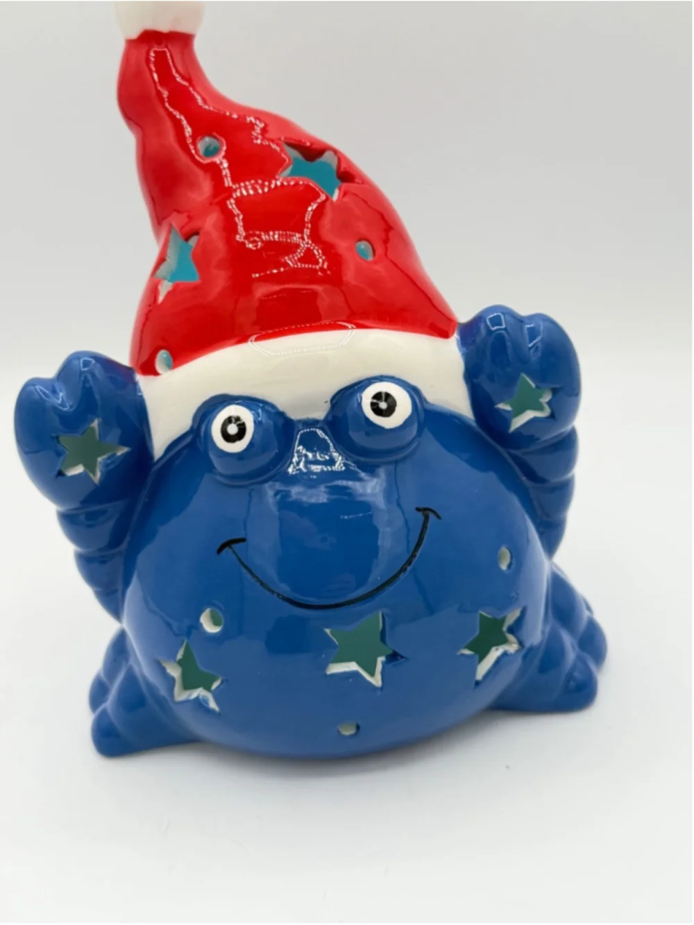 Loblolly Pines Louisiana Crab LED Holiday Luminary Ceramic Christmas Decor 8.25
